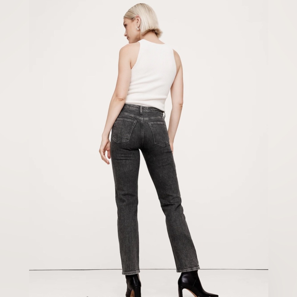 Banana Republic High Rise Skinny Jeans in Classic Black, Size 2